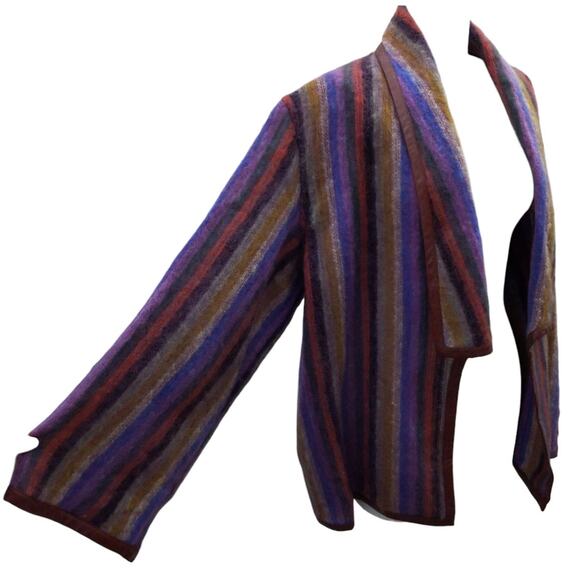 Vintage Mohair Jacket with Leather Trim - Picture 7 of 14